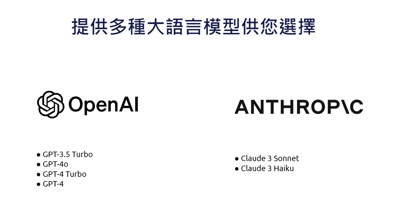 多種大語言模型