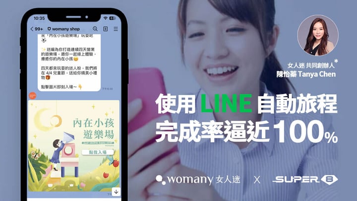 LINE 行銷自動化案例：女人迷 Womany 打造近 100% 旅程完成率的 LINE 牌卡體驗