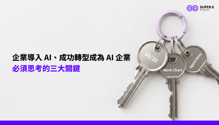 導入AI、成功轉型成為AI企業必須思考的三大關鍵