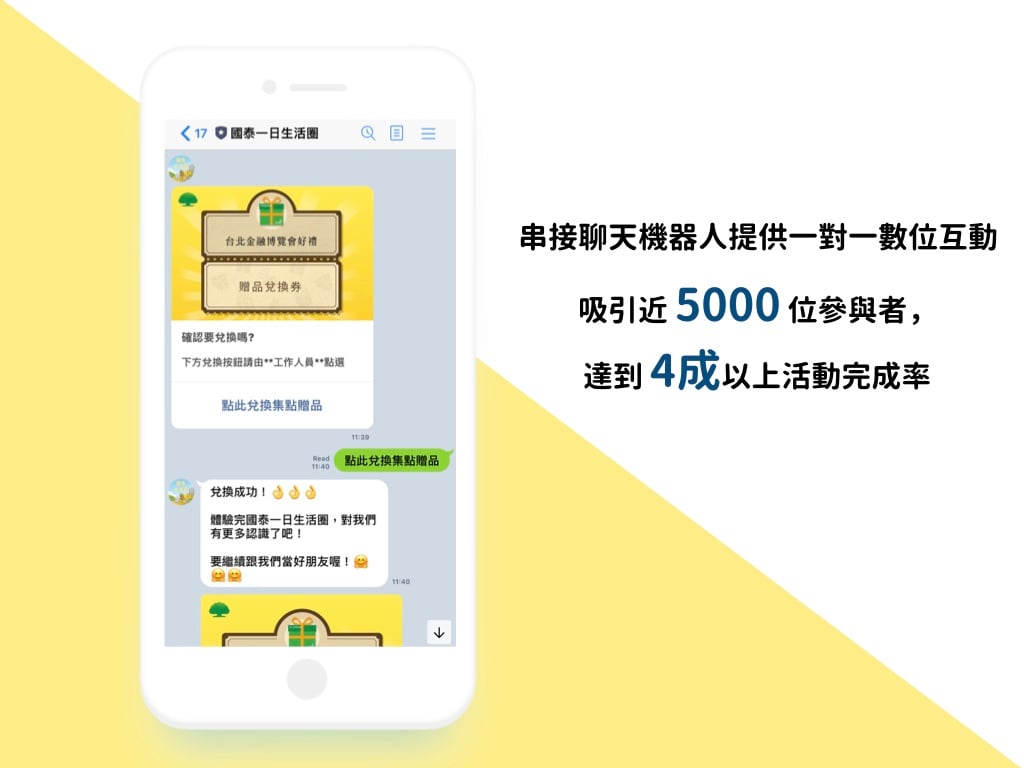 展覽行銷用 LINE 聊天機器人做，吸引 5000 位參與者