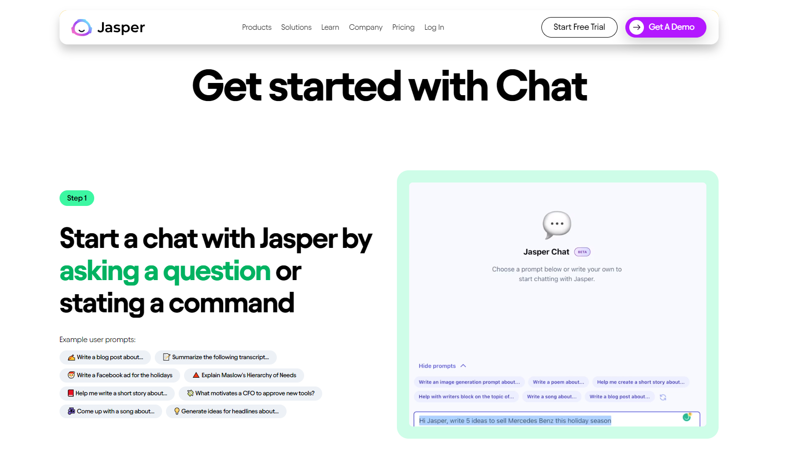 最好用的 AI Chatbot APP 推薦：Jasper Chat（Jasper 網站截圖）